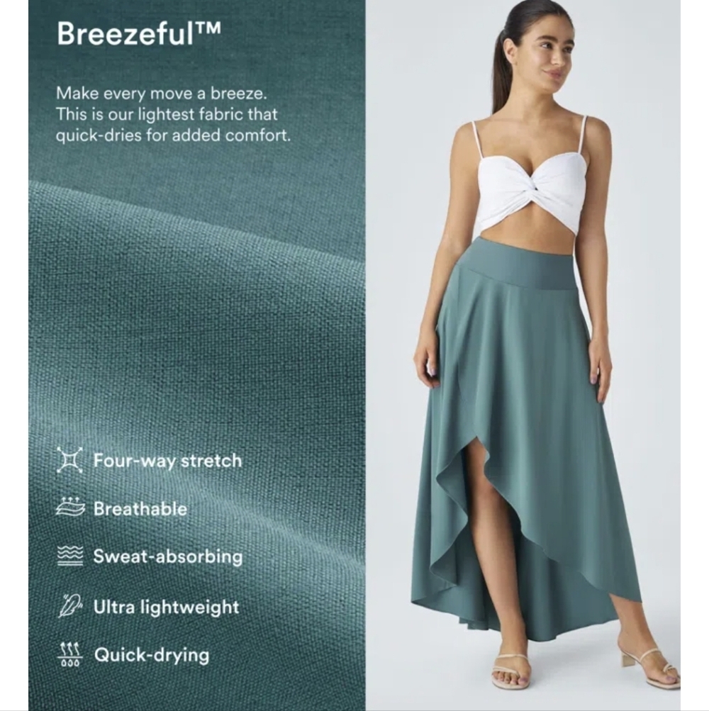 Halara Breezeful High Waisted Split Maxi Casual Skirt
